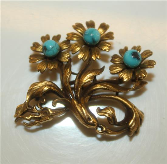 Turquoise brooch